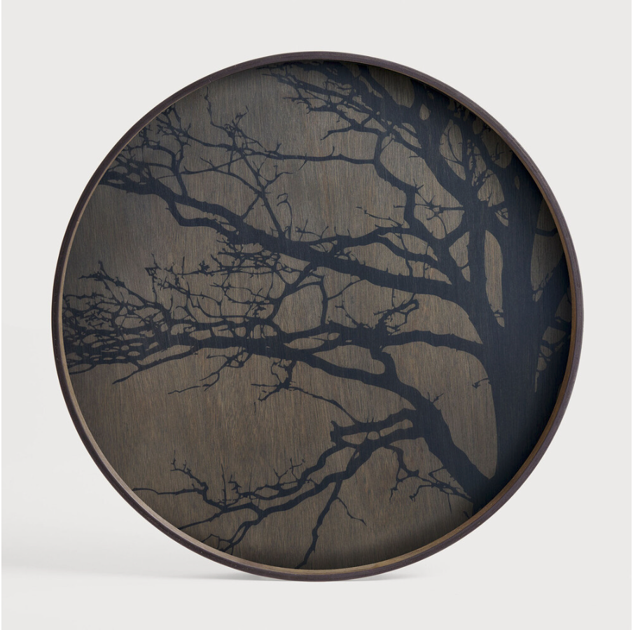 Black Tree Wooden Tray