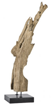 Load image into Gallery viewer, Natural Teak Wood Sculpture On Marble, Medium