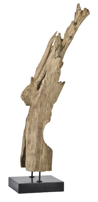 Natural Teak Wood Sculpture On Marble, Medium