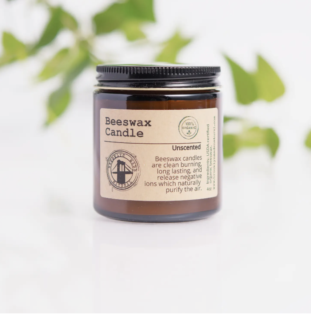 Organic Beeswax Candle Unscented