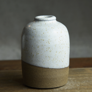 Half Glazed Bud Vase