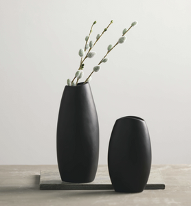 Modern Matte Black Vase (set of 2)