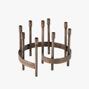 Iron Spiral Menorah