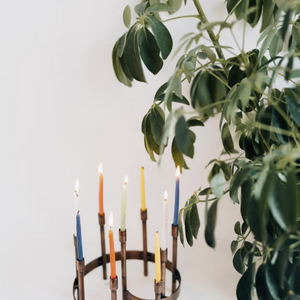 Iron Spiral Menorah