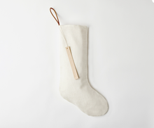 Load image into Gallery viewer, Ivory Linen Xmas Stocking