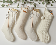 Load image into Gallery viewer, Ivory Linen Xmas Stocking