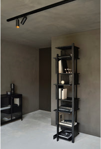 Black Modern Column Bookcase