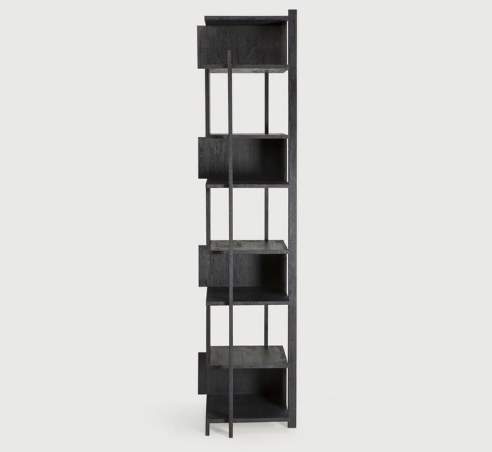 Black Modern Column Bookcase