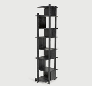 Black Modern Column Bookcase